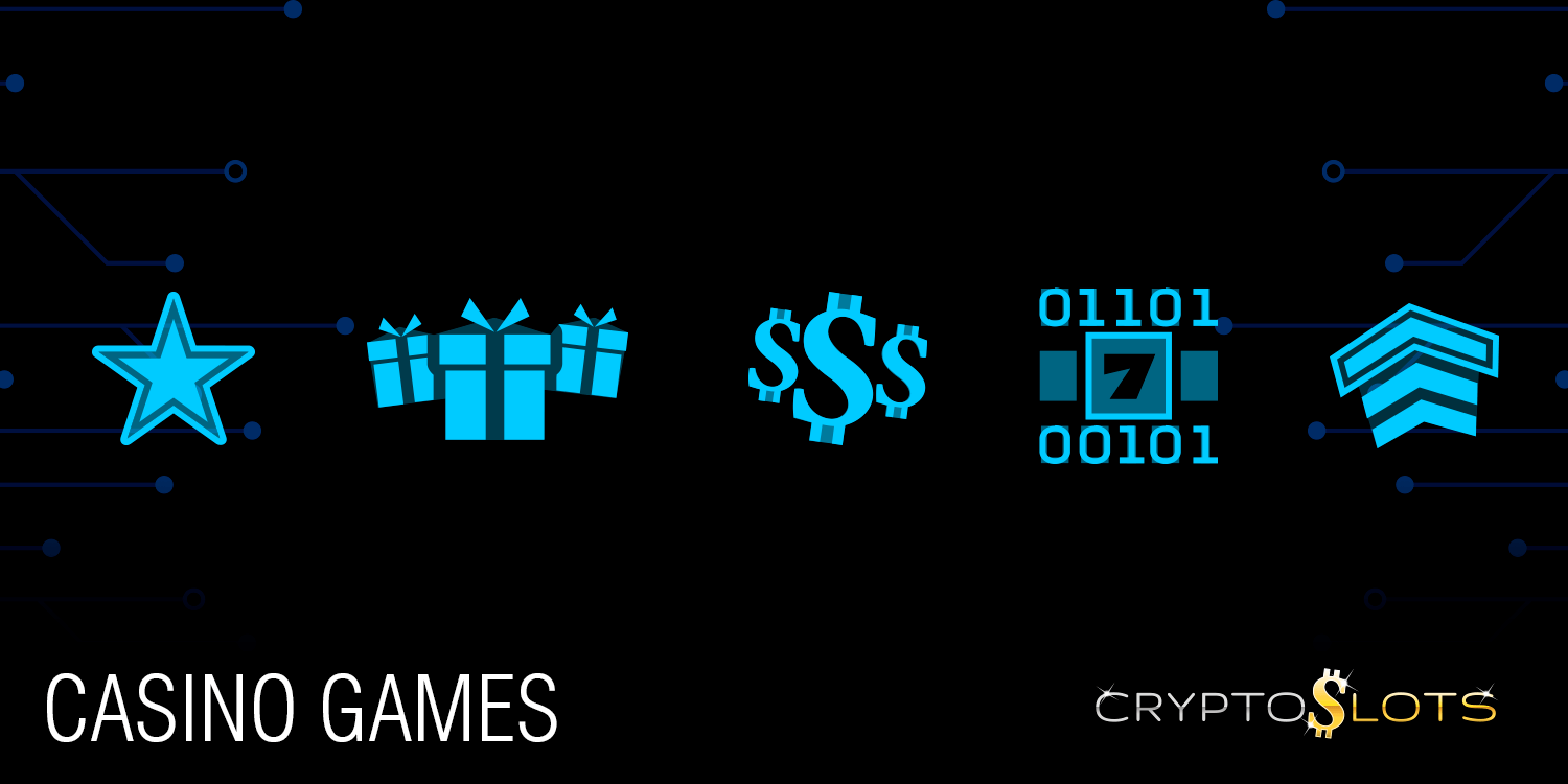 Casino Games Variety at Cryptoslots include slots, mega-matrix, poker, keno and high limit