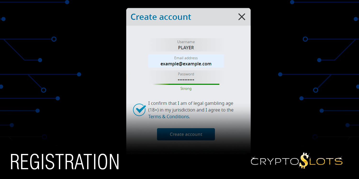 How to register at Cryptoslots Casino India
